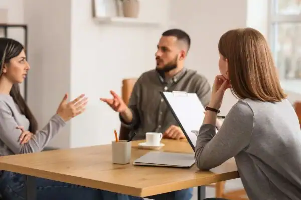 Image of couple access free mediation using family mediation voucher scheme Lambeth